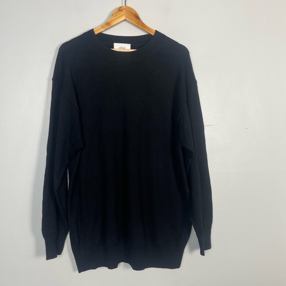Aritzia Wilfred Endless Summer Merino Wool crew neck black sweater size large - Picture 4 of 8